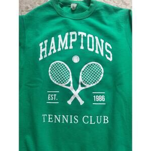 Hamptons Tennis Club Green Sweatshirt - Size Small